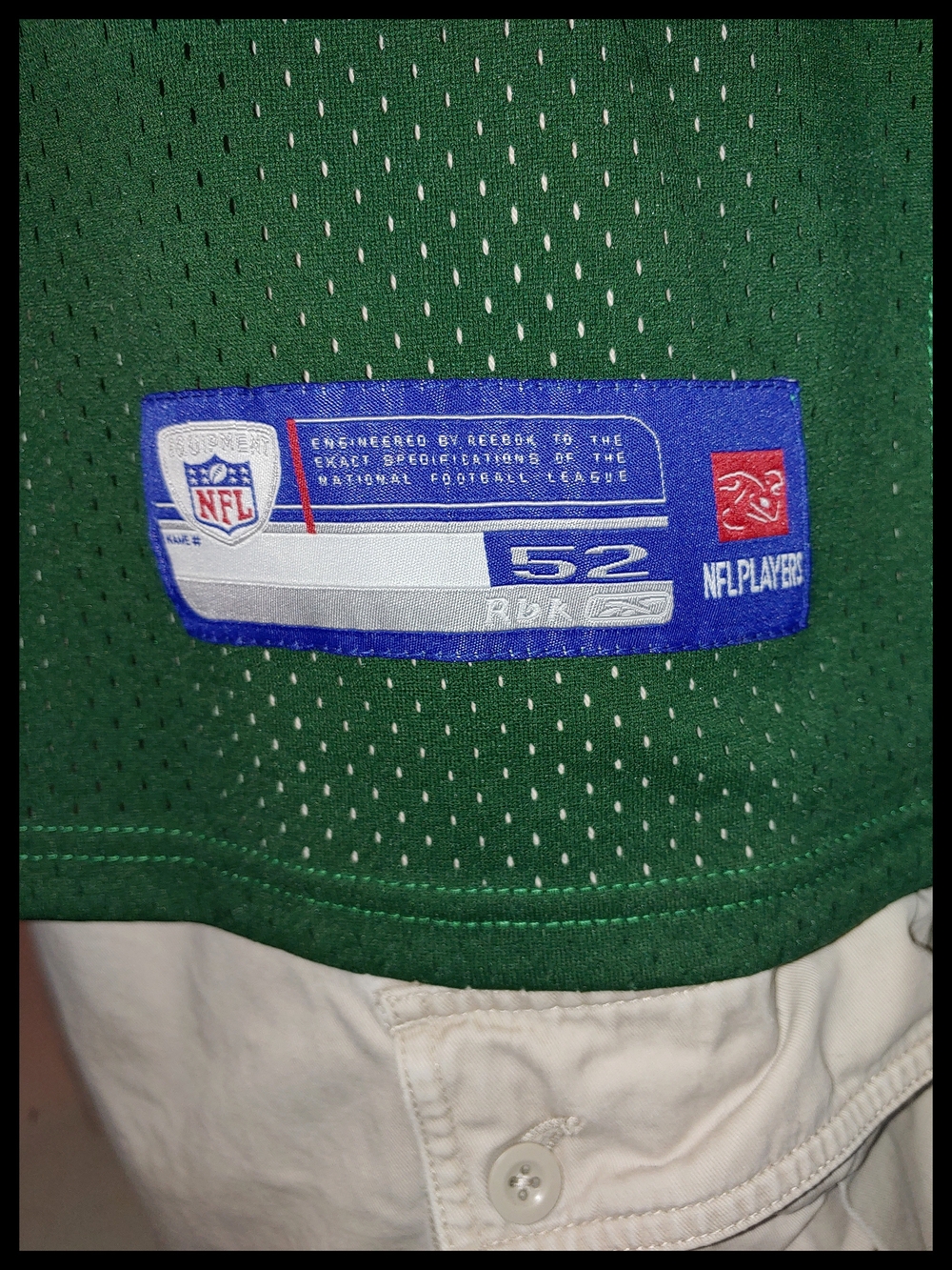 NWT Reebok On Field Jets Brett Favre #4 Jersey Size 52 - Picture 5 of 7